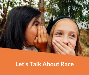 let's talk about race: 2 kids whispering to each other