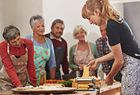 Older adults learning to cook