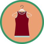 sleeveless shirt on a hanger