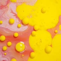red and yellow foam art
