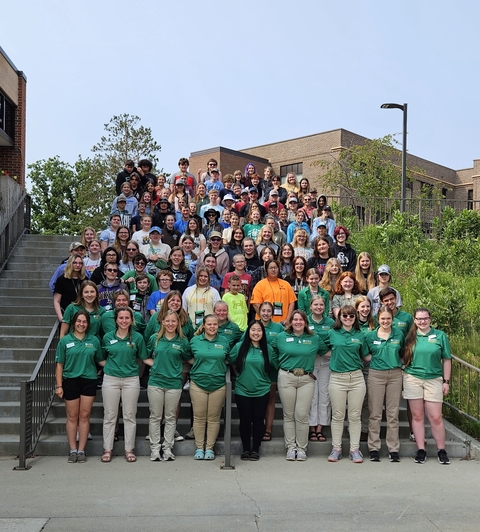 A group photo of the 4-H state ambassadors and youth participants at the 2023 YELLO event.