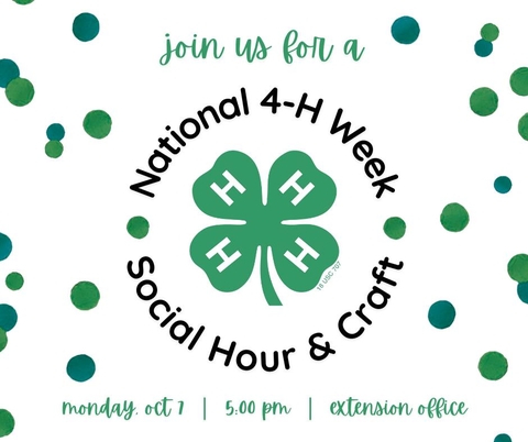 4-H clover with green polka-dots