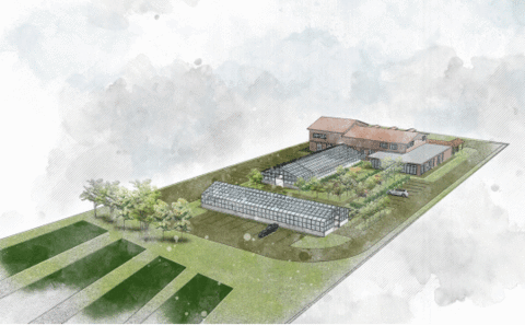 Design rendering Hmong Community Center of the entire site.
