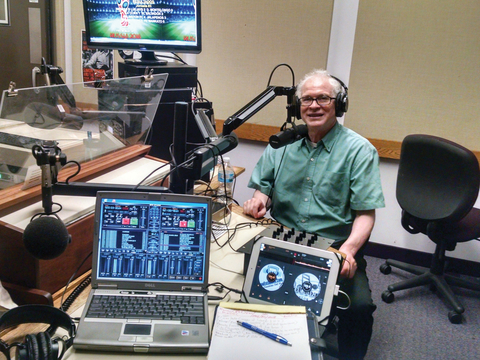 Extension educator Antonio Alba Meraz in radio studio