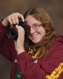 Cora Rost with camera