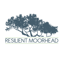 An illustrated tree over the words "Resilient Moorhead"