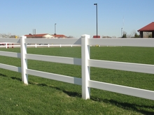 Vinyl horse fencing