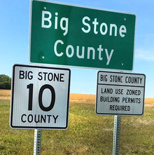 Big Stone County road sign