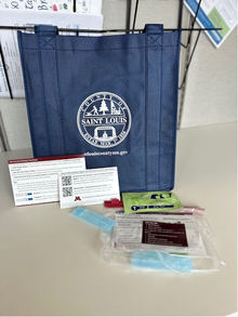 St. Louis County kit with fentanyl test strips