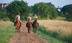 people riding horses