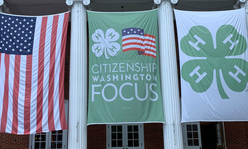 American and 4-H flags