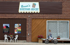 rural grocery store seen from street