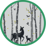 deer in woods icon