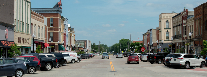 Small town retail street