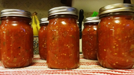 canned salsa jars