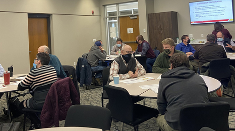 Participants at an Ag Horizons workshop in Rice County, Minnesota.