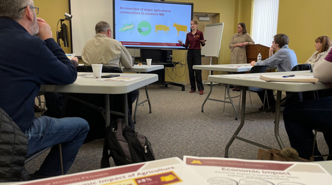 Participants at an Ag Horizons workshop in Sibley County, Minnesota.