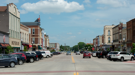 Small town main street.