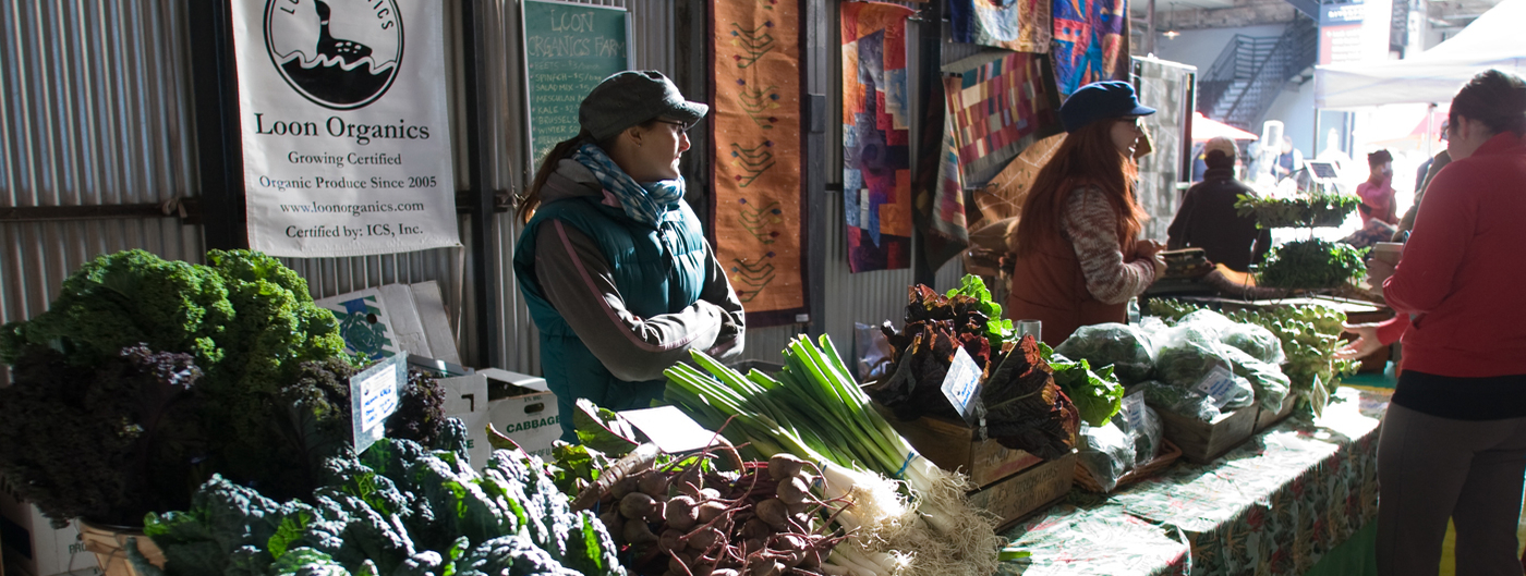 Woman at farmer's market