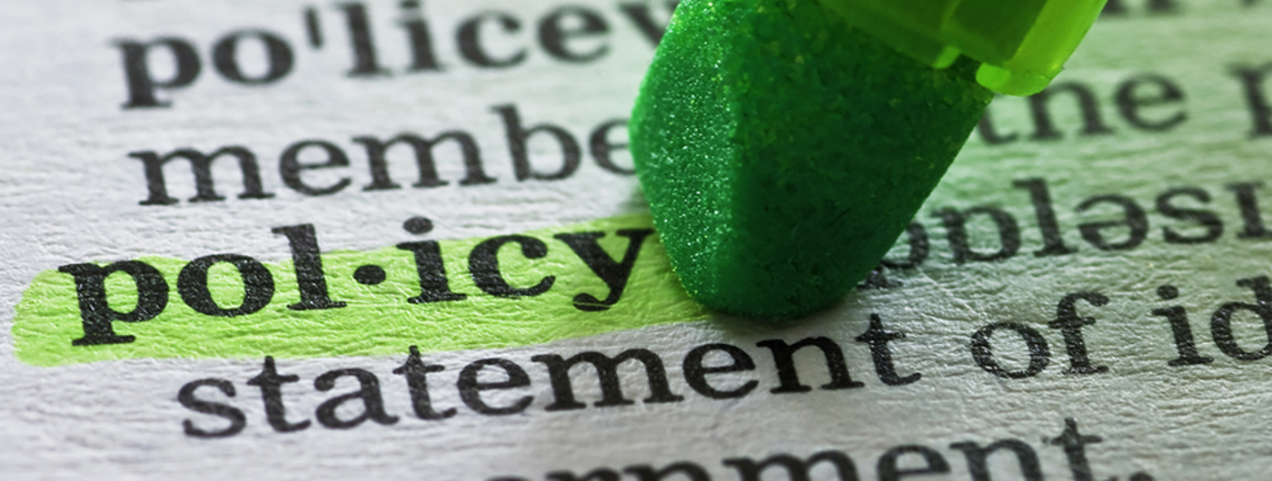 Policy definition with highlight
