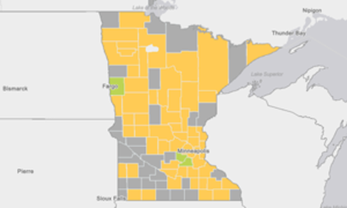 MN population by county map