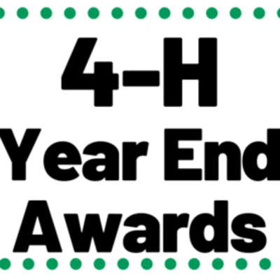 "4-H Year-End Awards" with two green 4-H clovers