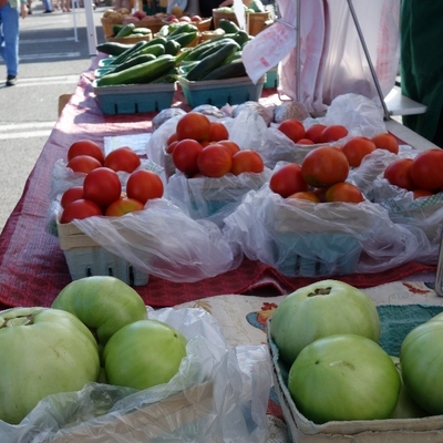 Vegetables at a farmers market.