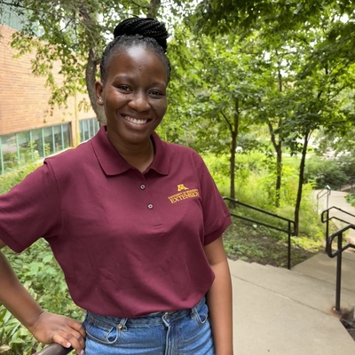 Cinderella Ndlovu wearing an Extension polo.