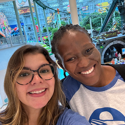 Ndlovu with CERTs colleague Emily Haeg Nguyen in Mall of America.