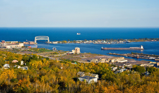View of Lake Superior in Duluth, Minnesota
